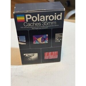 New Sealed POLAROID 35mm Plastic Snap-together Slide Mounts Box of 100